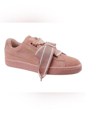 PUMA Suede Heart Satin Ribbon Sneakers in Dusty Pink Brand new size 39